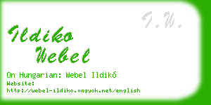 ildiko webel business card